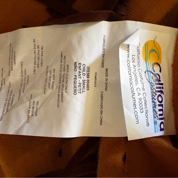 Boys Davy Crockett Costume Frontiersman Size Small - Picture 8 of 9